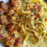 Easy Creamy Velveeta Chicken Bowtie Pasta with Garlic Mozzarella Sauce 1 (1)