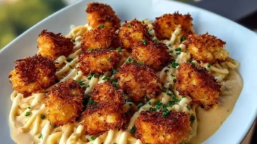Easy Crispy Parmesan Chicken Bites with Smoked Cajun Alfredo Recipe 1