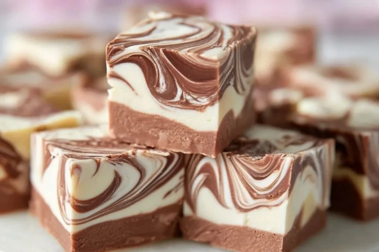 Easy Marshmallow Swirl Fudge 1