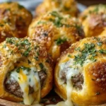 Garlic Parmesan Cheeseburger Bombs 1