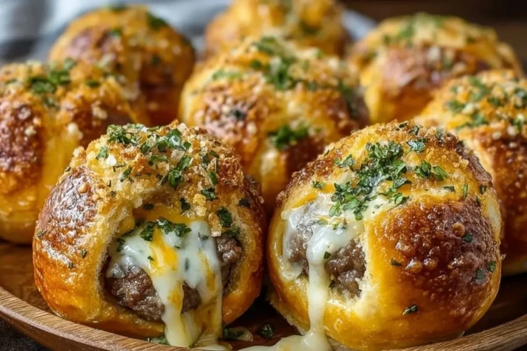 Garlic Parmesan Cheeseburger Bombs 1