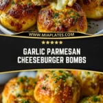 Garlic Parmesan Cheeseburger Bombs Pin