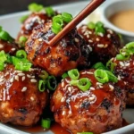 Sticky Korean BBQ Meatballs with Gochujang Glaze 1