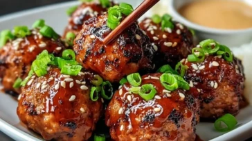 Sticky Korean BBQ Meatballs with Gochujang Glaze 1