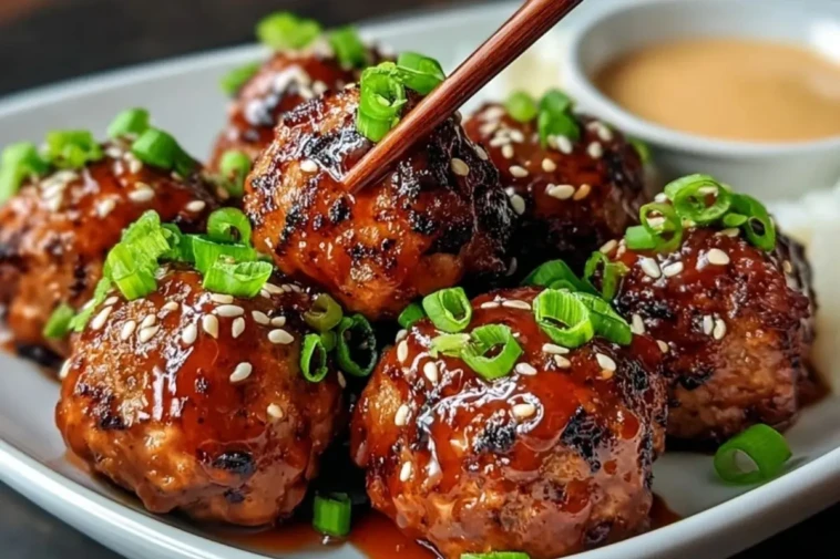 Sticky Korean BBQ Meatballs with Gochujang Glaze 1