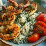 The Best Garlic Butter Shrimp Bowl Recipe with Creamy Herb Rice 1