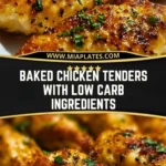 Baked Chicken Tenders with Low Carb Ingredients Pin 1