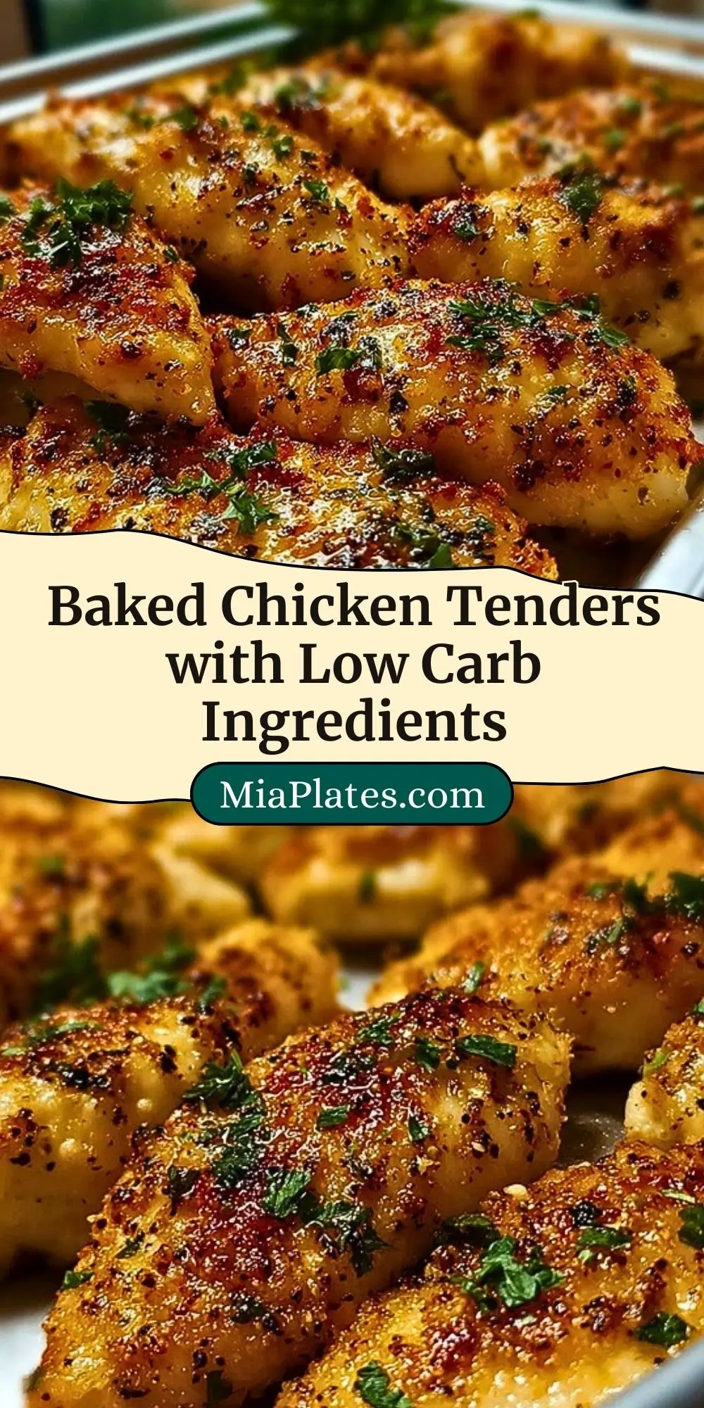 Baked Chicken Tenders with Low Carb Ingredients Pin 2