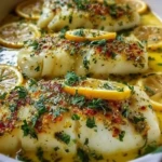 Baked Lemon-Garlic Cod with Butter Sauce 1