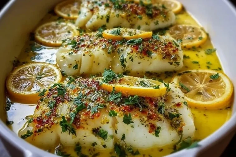 Baked Lemon-Garlic Cod with Butter Sauce 1