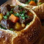 Beef Stew in Bread Bowls