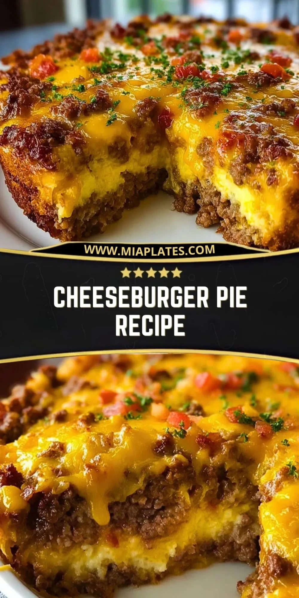 Cheeseburger Pie Recipe Pin 1