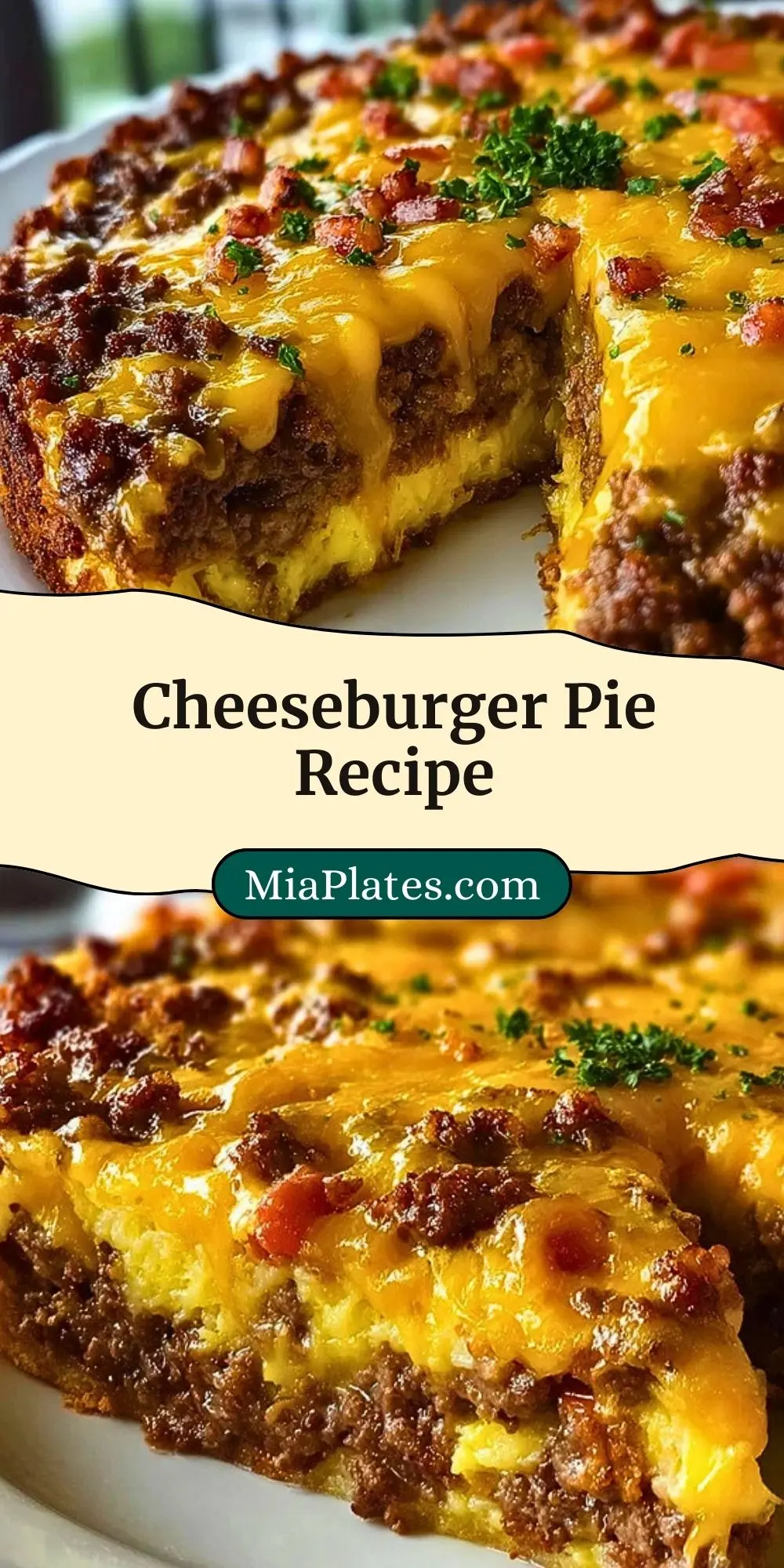 Cheeseburger Pie Recipe Pin 2