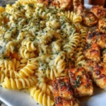 Cheesy Rotini with Garlic Parmesan Chicken Easy Pasta Dinner 1