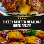 Cheesy Stuffed Meatloaf Bites Recipe Pin 1