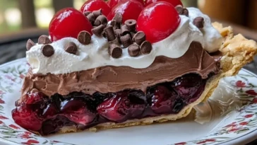 Chocolate Cherry Cream Pie 1