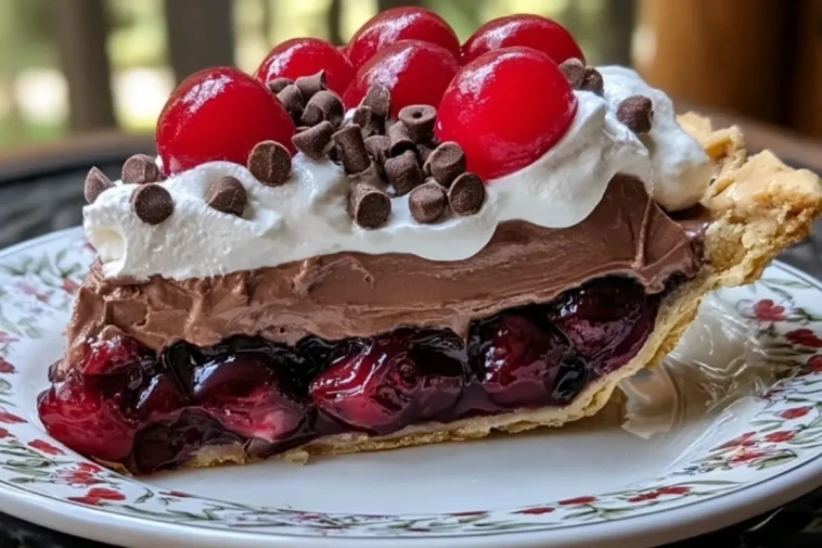 Chocolate Cherry Cream Pie 1