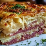 Classic Reuben Bake with Corned Beef, Sauerkraut & Swiss