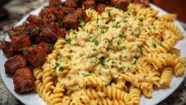 Creamy Cajun Beef and Rotini Delight 1