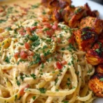 Creamy Cajun Chicken Linguine with Spicy Garlic Cheese Sauce 1