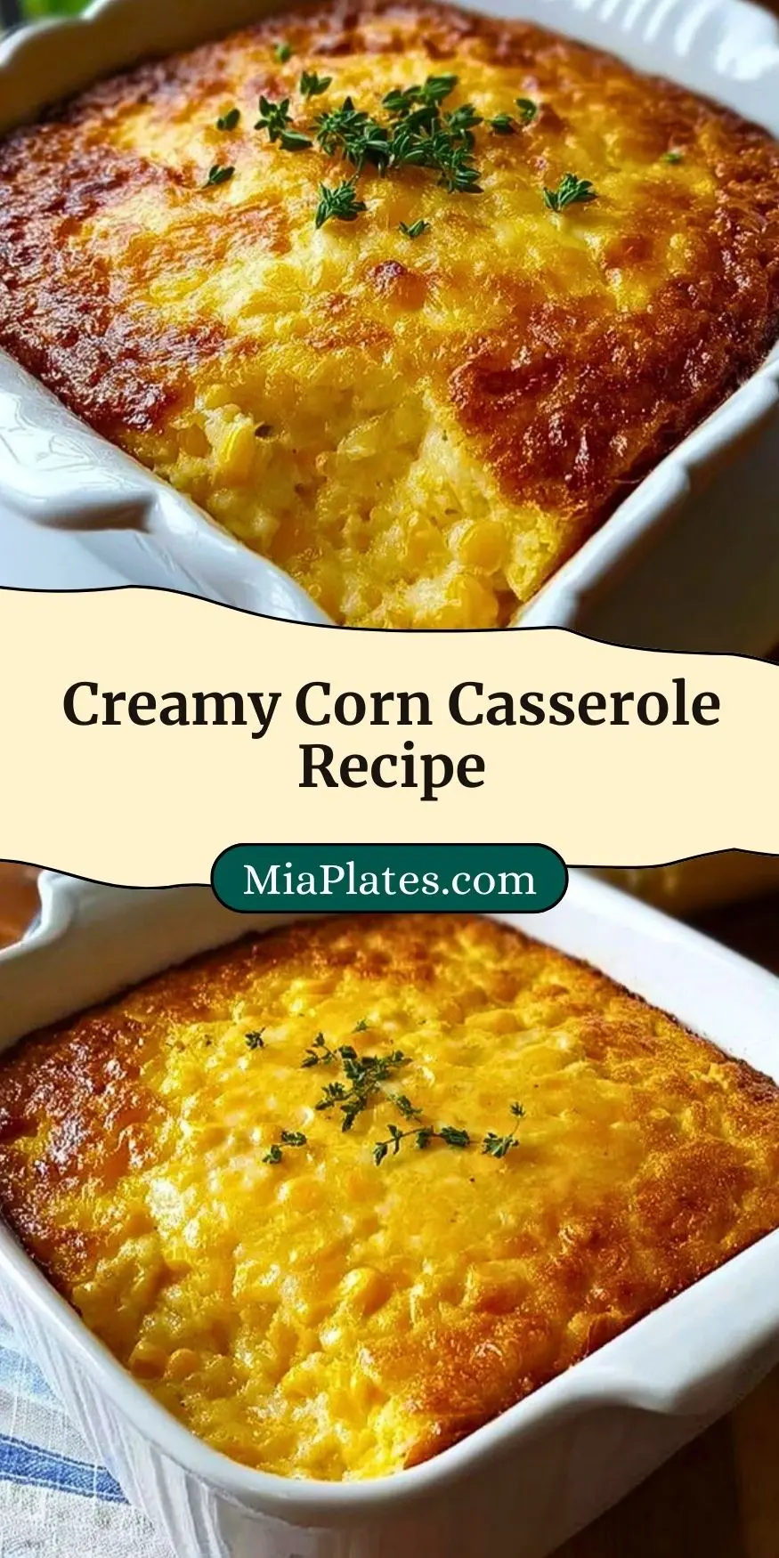 Creamy Corn Casserole Recipe Pin 2