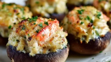 Creamy Crab Stuffed Mushrooms Recipe