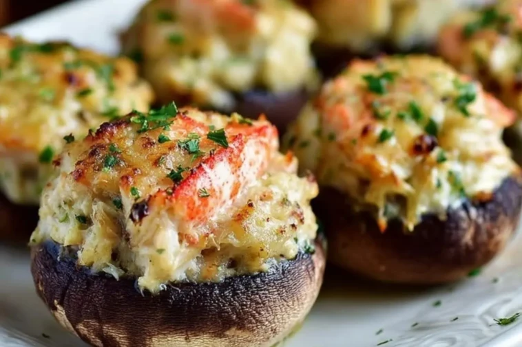 Creamy Crab Stuffed Mushrooms Recipe
