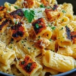 Creamy Garlic Butter Chicken Rigatoni Easy Homemade Recipe 1