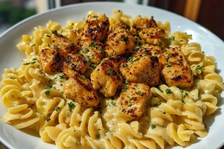 Creamy Jalapeño Garlic Chicken Bites with Twisted Cheddar Cajun Pasta 1