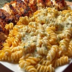 Creamy Velveeta Chicken Rotini with Mozzarella Garlic Sauce 1
