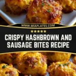 Crispy Hashbrown and Sausage Bites Recipe Pin 1