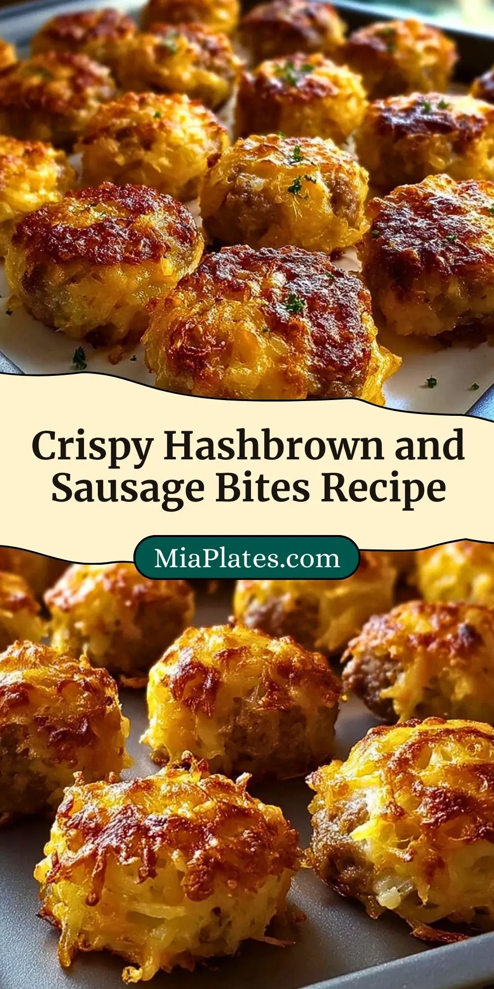 Crispy Hashbrown and Sausage Bites Recipe Pin 2