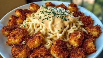 Crispy Parmesan Chicken Bites with Smoked Cajun Alfredo Recipe 1
