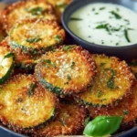Crispy Zucchini Chips with Basil Mayo