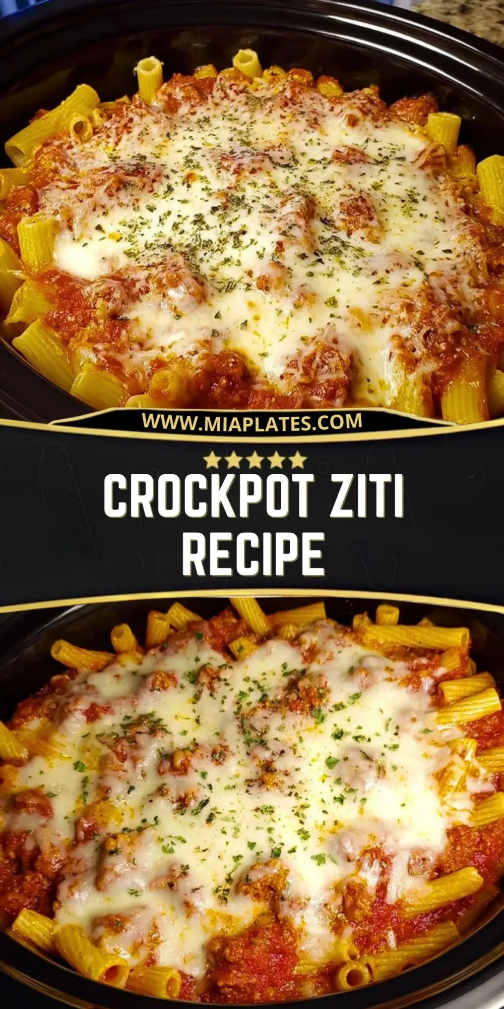 Crockpot Ziti Recipe Pin 1