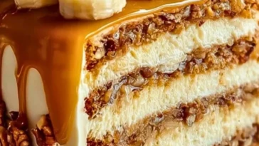 Banana Pecan Caramel Layer Cake 2