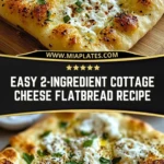 Easy 2-Ingredient Cottage Cheese Flatbread Recipe Pin 1