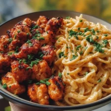 Easy Garlic Butter Chicken Bites with Spicy Cajun Alfredo Recipe