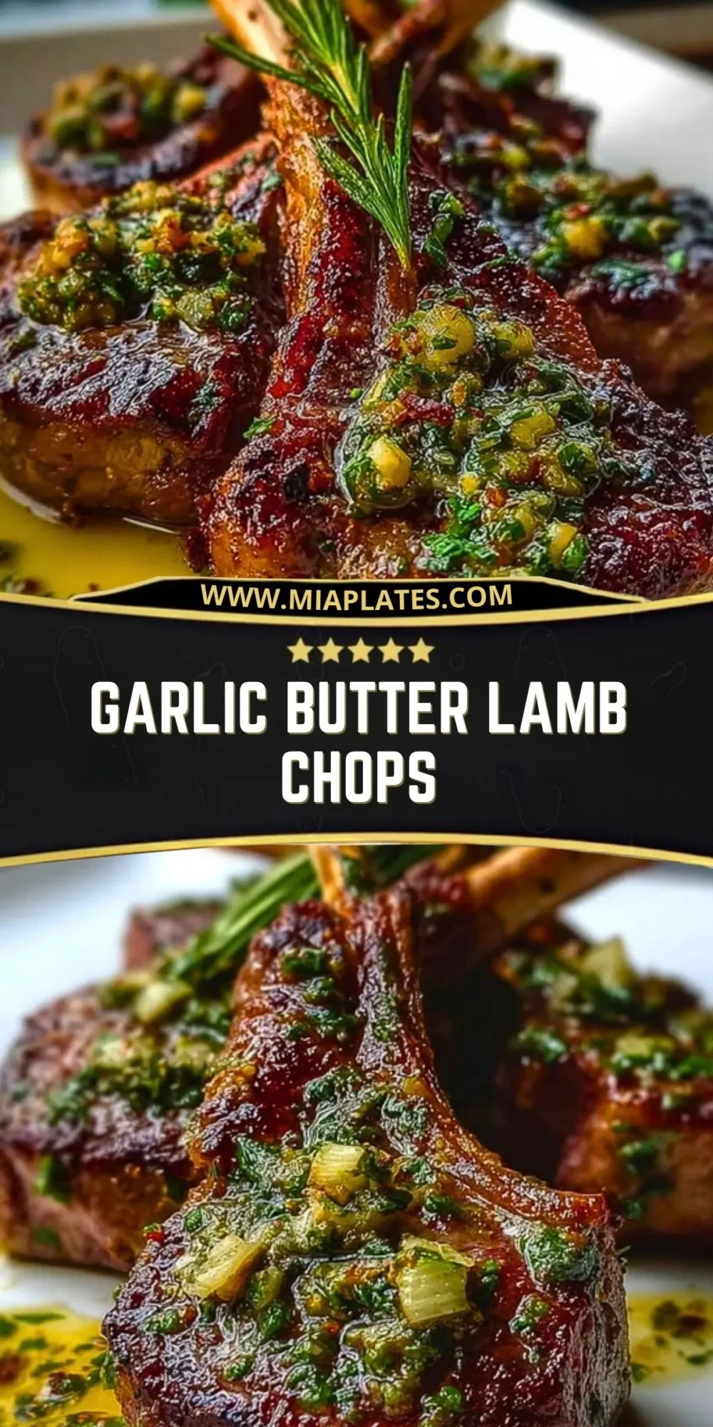 Garlic Butter Lamb Chops Pin 1
