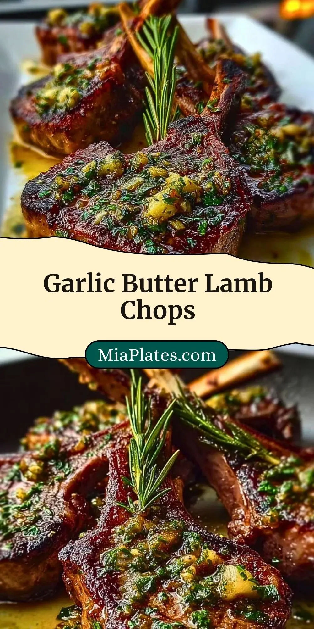 Garlic Butter Lamb Chops Pin 2