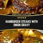 Hamburger Steaks with Onion Gravy Pin 1