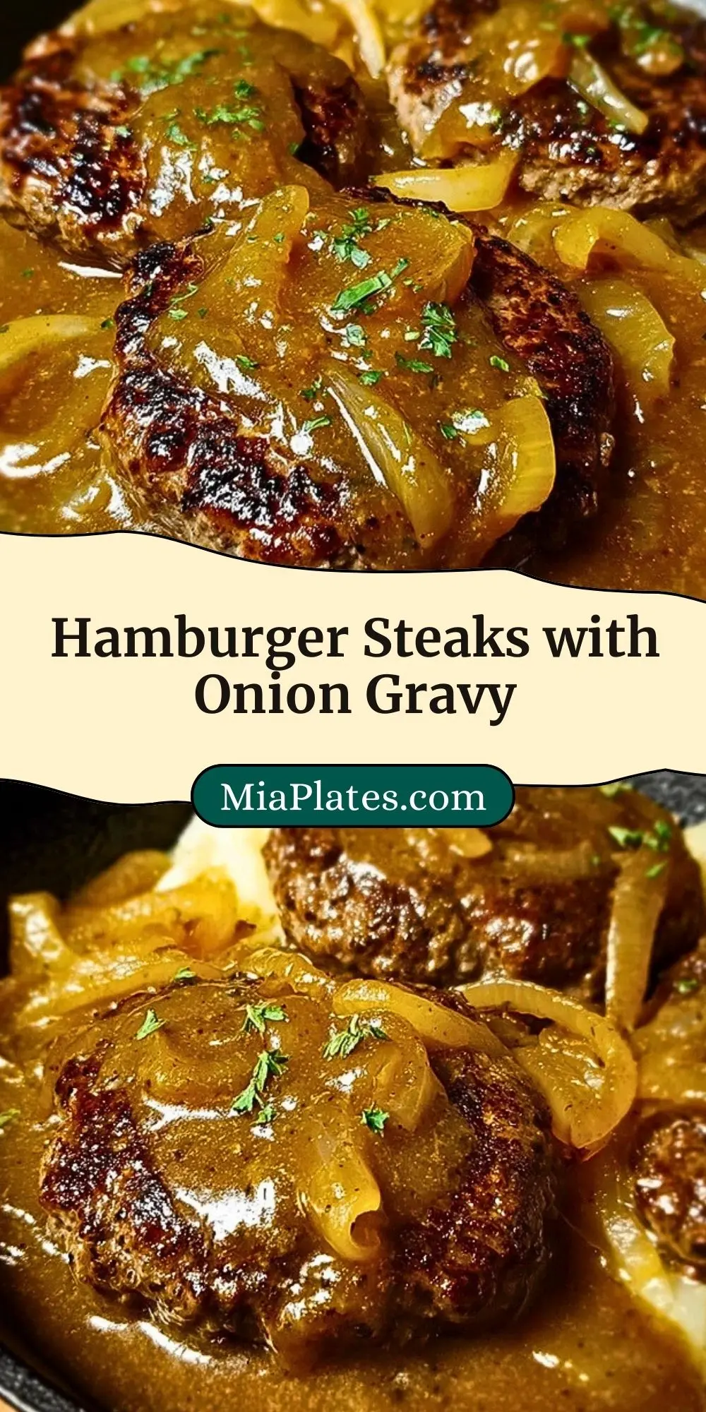Hamburger Steaks with Onion Gravy Pin 2