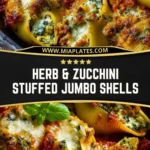 Herb & Zucchini Stuffed Jumbo Shells Pin 1