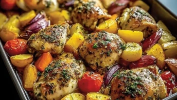 Insanely Good One-Pan Herb Chicken & Roasted Veggie Bake 1