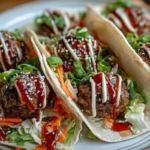 Korean BBQ Meatball Tacos 1
