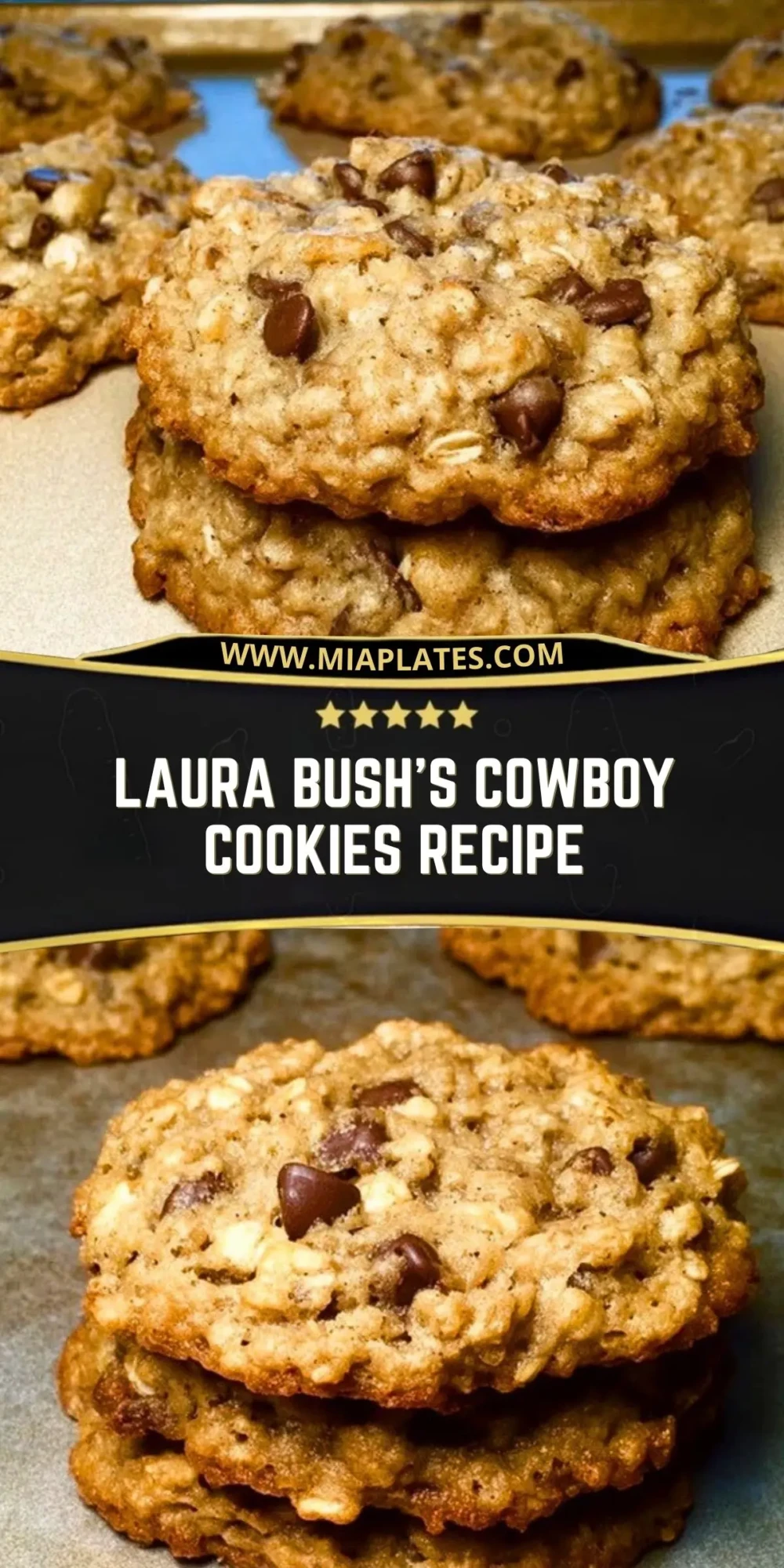 Laura Bush's Cowboy Cookies Recipe Pin 1