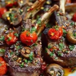 Marinated Greek Lamb Chops with Mushrooms and Tomatoes Recipe 1