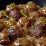 Meatballs in Savory Onion Gravy 1