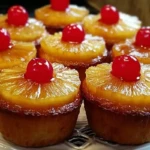 Mini Pineapple Upside-Down Cupcakes