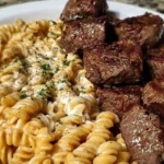 One-Pan Steak Bites & Cheesy Garlic Butter Noodles 1
